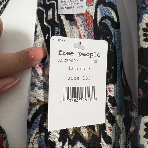 Free People Little Wing Mix Print Kimono One Size - Picture 6 of 9
